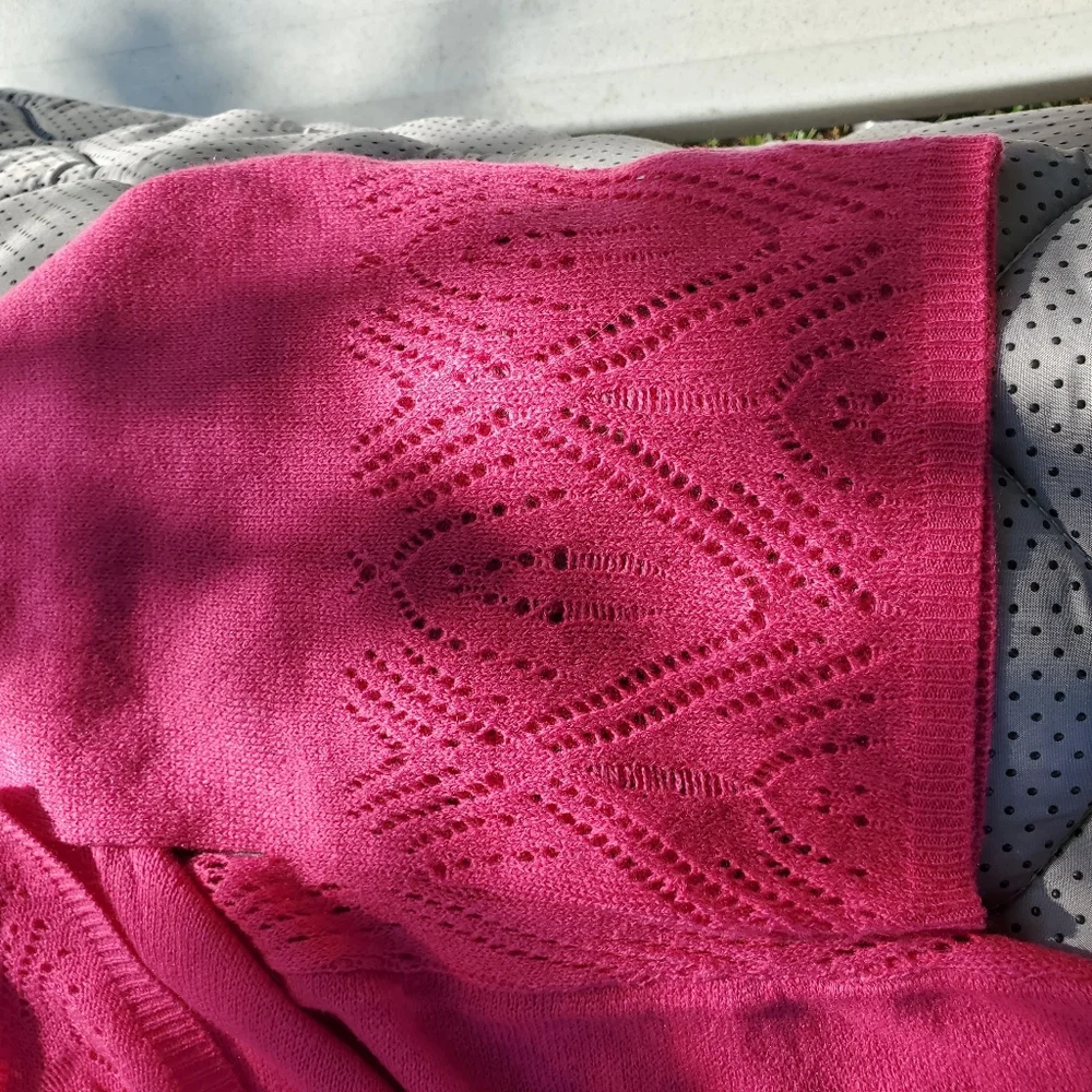 Collection's E.T.C. Pink Women's Open Sweater (Size XL) - Picture 6 of 11